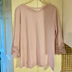 NWT Ann Taylor LOFT pink top